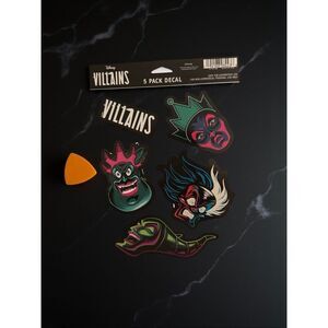 Disney Villains WinCraft 5 Pack Multi-Use Decal Set Ursula Cruella Maleficent
